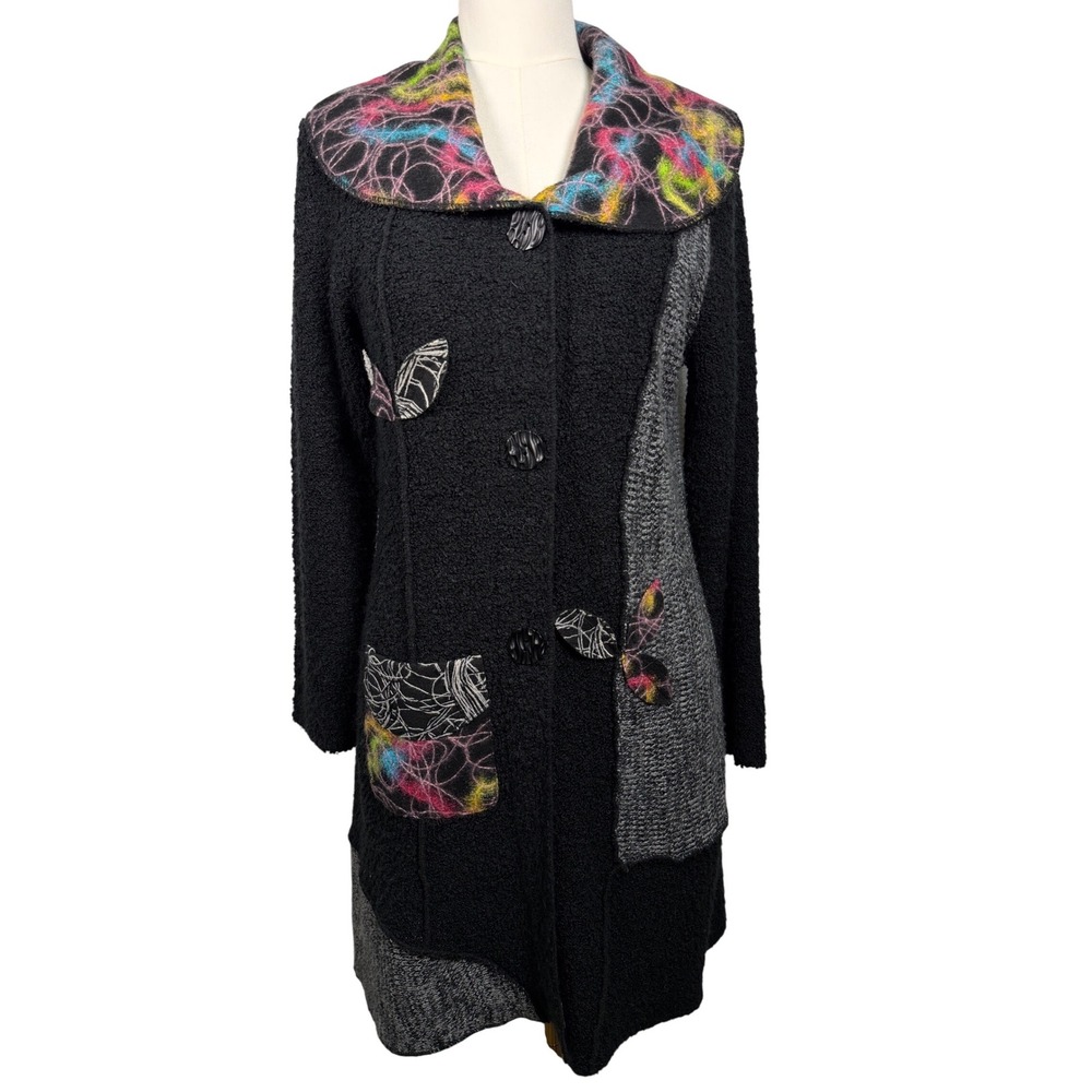 Monroe & Main Women's Textured Knit Coat / Long Cardigan – Size M